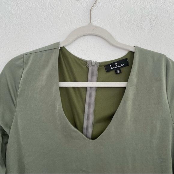 LULUS Women's Small Green Long-Sleeve Mini Dress - Picture 8 of 10